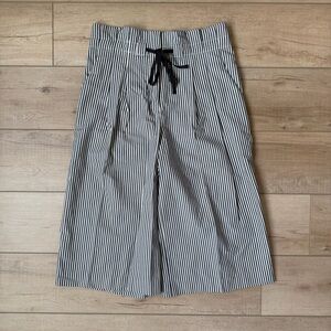 POLECI Anthropologie High Waist Paperbag Cropped Wideleg Striped
Trouser Pants 8